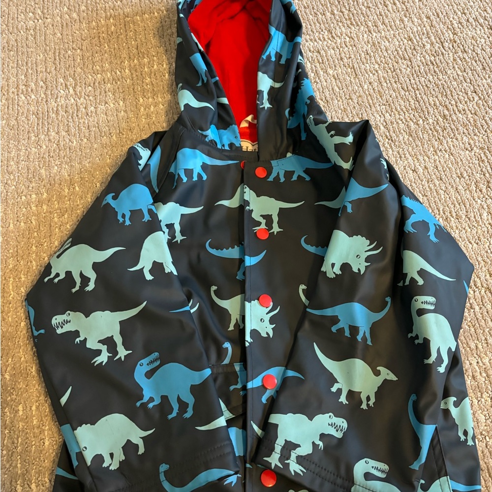 Boys dinosaur rain jacket